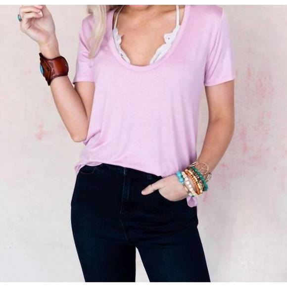 Three Bird Nest Light Pink Short Sleeve Tee - Picture 1 of 5